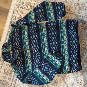 Vintage 90s Sierra Classics Aztec Fleece Pullover Mens M